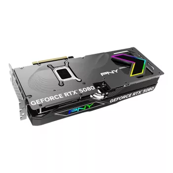 PNY GeForce RTX 5080 16GB ARGB Overclocked Triple Fan - 16GB GDDR7 - DisplayPort 2.1b / HDMI 2.1b