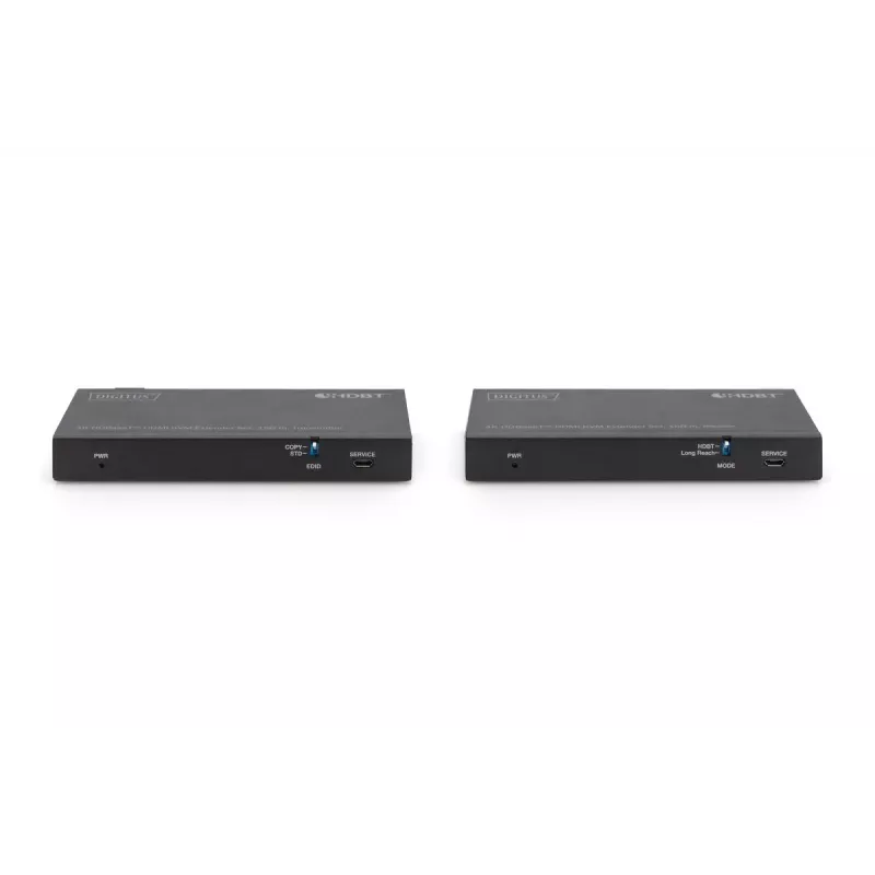 DIGITUS HDBaseT KVM Extender Set. 150m 4K/60Hz. USB 2.0. PoC. IR. black