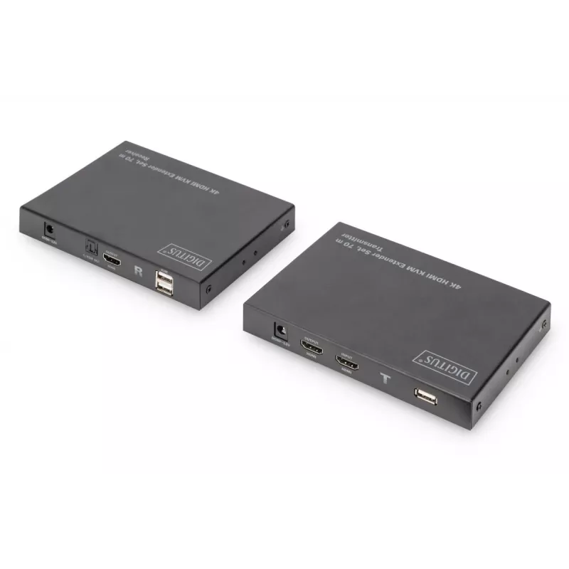 DIGITUS HDMI 2.0 HDMI KVM Extender Set - 70m USB 1.1, touch panel support