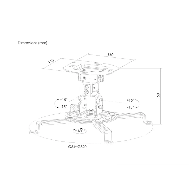 Ceiling Mount Bracket Equip 650705