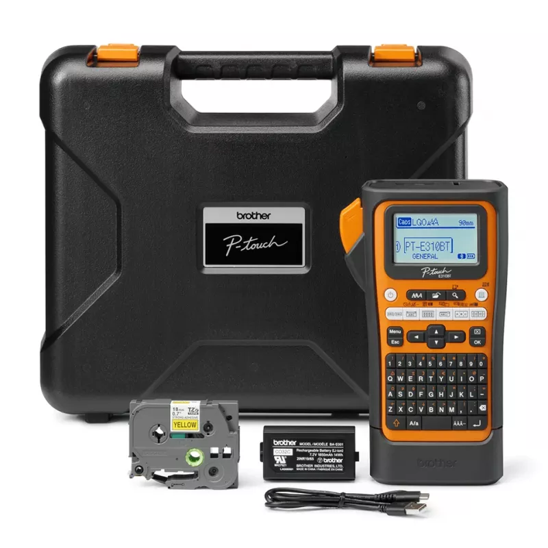 Brother PT-E310BTVP label printer Thermal transfer 180 x 180 DPI 20 mm/sec Wired & Wireless HSE/TZe Bluetooth QWERTY