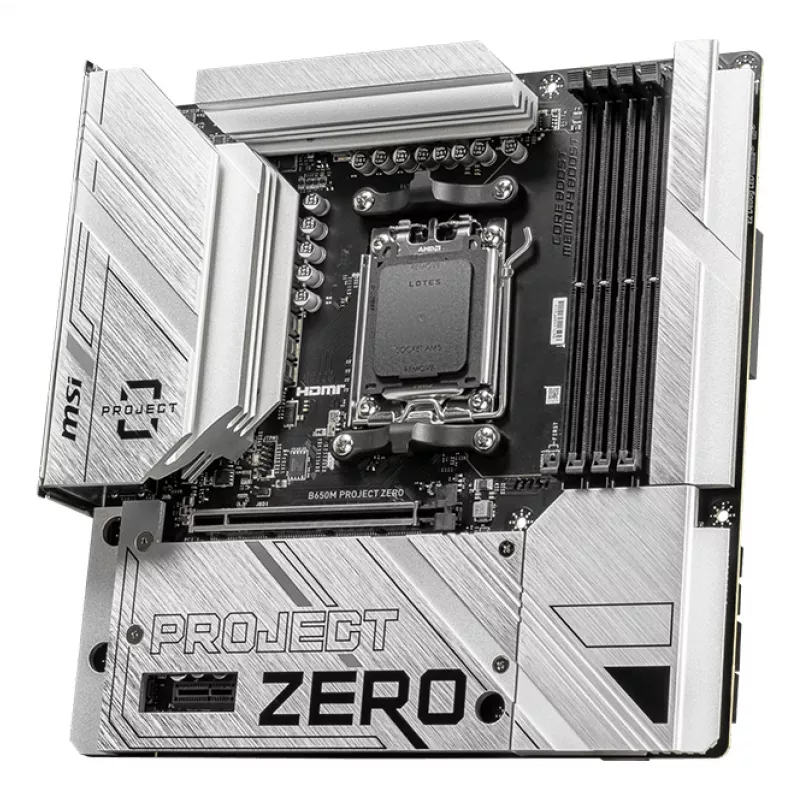 MSI B650M PROJECT ZERO motherboard AMD B650 Socket AM5 micro ATX