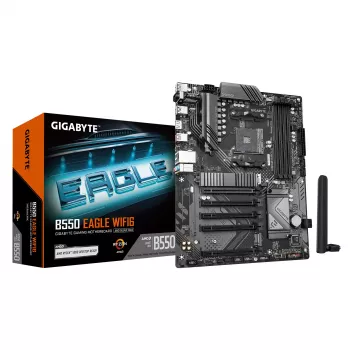 Motherboard GIGABYTE B550 EAGLE WIFI6 ATX, AMD B550, Socket AM4, DDR4, 4x DIMM, 2x M.2, Wi‑Fi 6, Bluetooth 5.3
