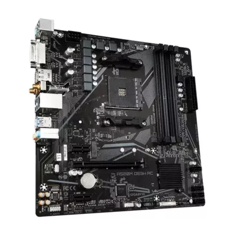 Motherboard GIGABYTE A520M DS3H AC, A520, AM4, Micro ATX