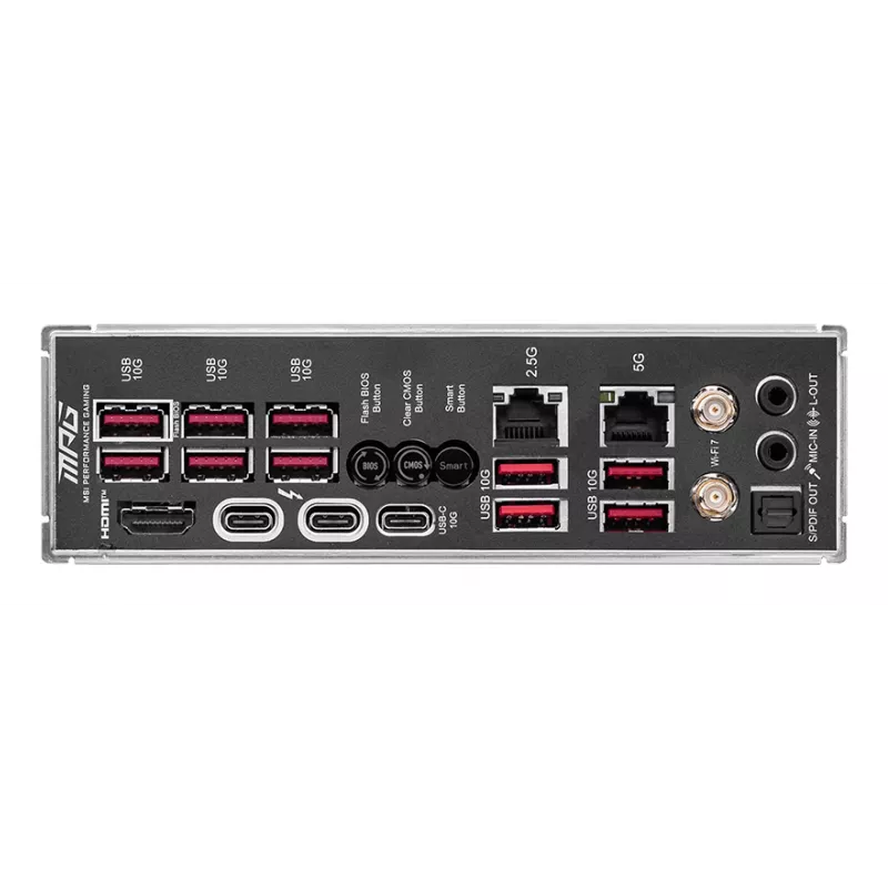 Motherboard MSI MPG Z890 CARBON WIFI ATX — Intel LGA1851, Z890, DDR5, 4x DIMM, 5x M.2, Wi‑Fi 7, 2.5Gb LAN