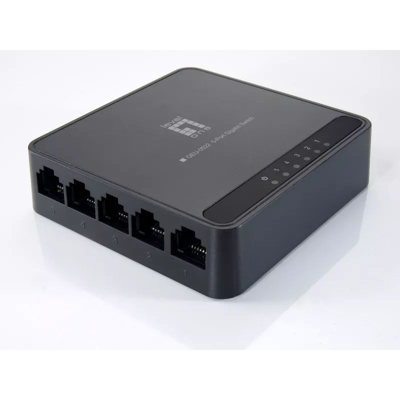 LevelOne 5-Port Gigabit Switch, Gigabit Ethernet (10/100/1000), Full duplex