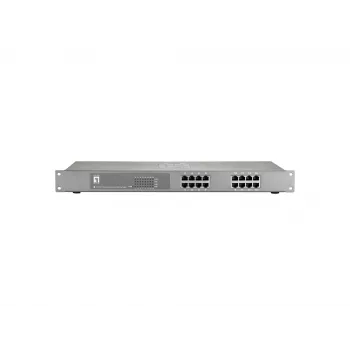LevelOne 16-Port Fast Ethernet PoE Switch, 802.3at/af PoE, 150W