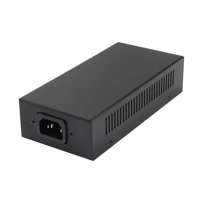 LevelOne Gigabit PoE Injector, 60W, 802.3at/af PoE, Gigabit Ethernet, 10,100,1000 Mbit/s, IEEE 802.3af, IEEE 802.3at, IEEE 802.3bt, Black, Power, 60 W