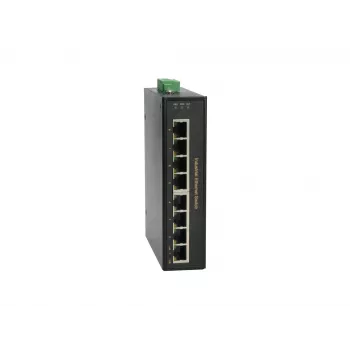 LevelOne 8-Port Fast Ethernet PoE Industrial Switch, 4 PoE Outputs, 802.3at/af PoE, 126W, -40°C to 75°C
