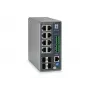 LevelOne TURING 12-Port L3 Lite Managed Gigabit Industrial Switch, 8 PoE Outputs, 240W, 802.3at/af PoE, 4 x SFP, -40°C to 75°C