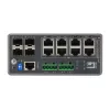 LevelOne TURING 12-Port L3 Lite Managed Gigabit Industrial Switch, 8 PoE Outputs, 240W, 802.3at/af PoE, 4 x SFP, -40°C to 75°C