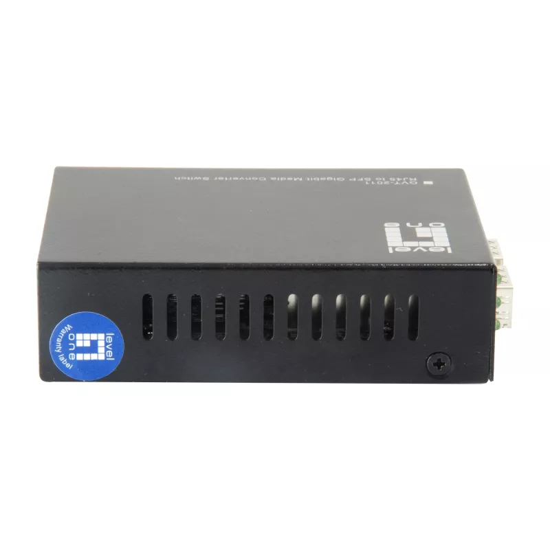 LevelOne RJ45 to SFP Gigabit Media Converter Switch, 2 x SFP, 1 x RJ45