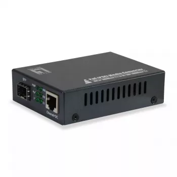 LevelOne RJ45 to SFP Gigabit Media Converter, PoE PSE