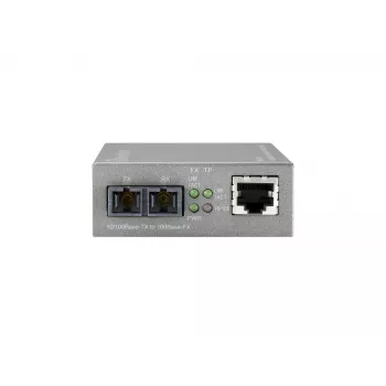 LevelOne RJ45 to SC Managed Fast Ethernet Media Converter, Single-Mode Fiber, 20km