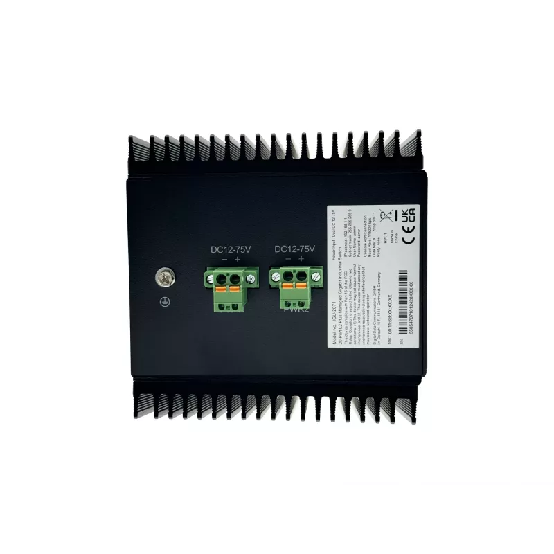 LevelOne 20-Port L2 Plus Managed Gigabit Industrial Switch, 16x 1GbE RJ45, 4x 1/2.5GbE SFP, DIN-Rail, -40°C to 80°C