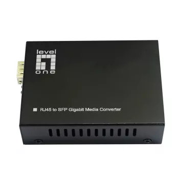 LevelOne RJ45 to SFP Gigabit Media Converter, 802.3bt 90W PoE PSE