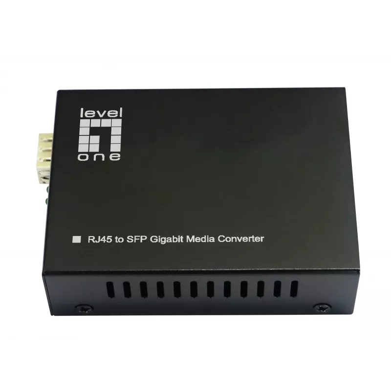 LevelOne RJ45 to SFP Gigabit Media Converter, 802.3bt 90W PoE PSE