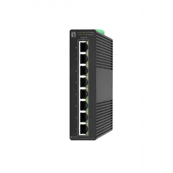 Managed Switch LevelOne Hilbert 8-Port Industrial Gigabit PoE Smart Lite Switch