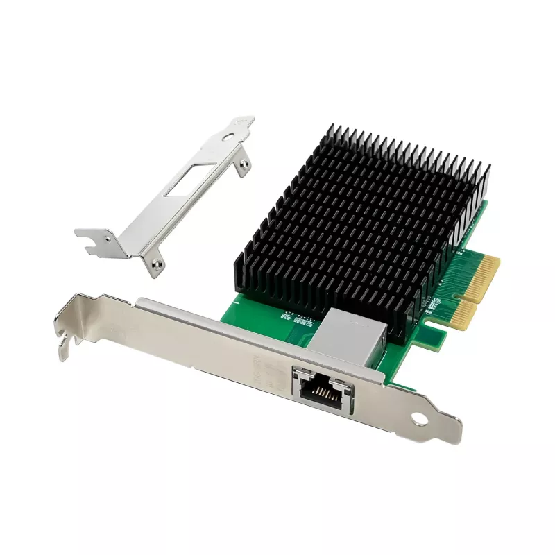 LevelOne 10-Gigabit PCIe x4 Network Card, 1 x RJ45, Internal, Wired, PCI Express, Ethernet, 10000 Mbit/s, Green