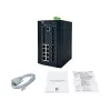 LevelOne 20-Port L2 Plus Managed Industrial Switch, 8 x 1GbE RJ45, 8 x 1GbE SFP, 4 x 1/2.5GbE SFP, DIN-Rail, -40°C to 80°C