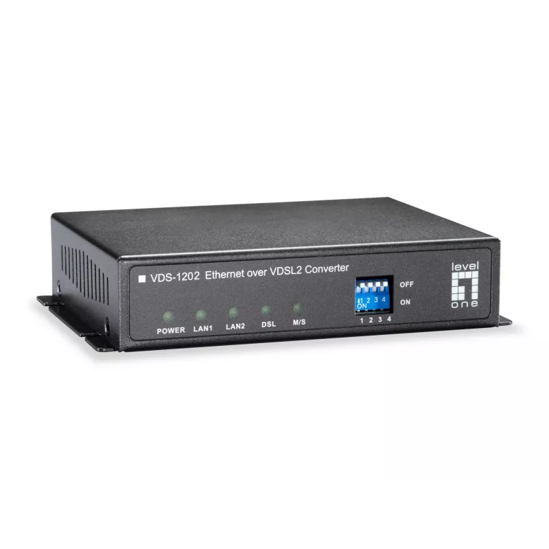 LevelOne VDS-1202 network media converter 100 Mbit/s Grey