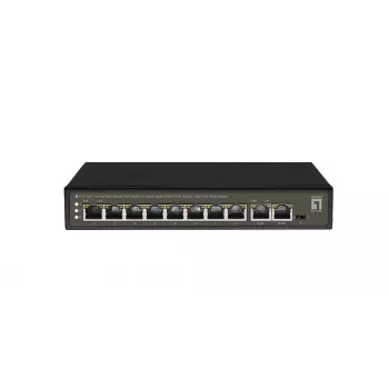 LevelOne FGP-1031 network switch Unmanaged Gigabit Ethernet (10/100/1000) Power over Ethernet (PoE) Black