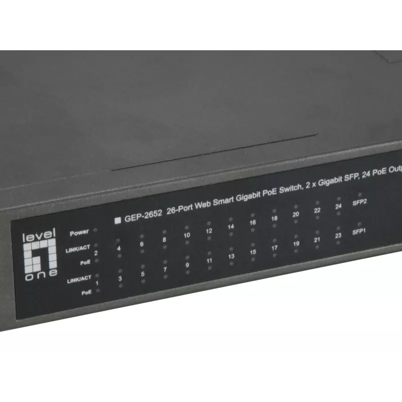 LevelOne GEP-2652 network switch Managed L2 Gigabit Ethernet (10/100/1000) Power over Ethernet (PoE) Grey