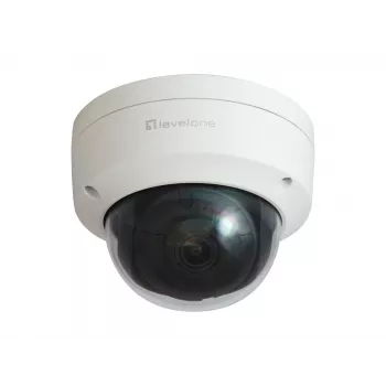 LevelOne GEMINI Fixed Dome IP Network Camera, 6-Megapixel, H.265,802.3af PoE, Indoor/Outdoor