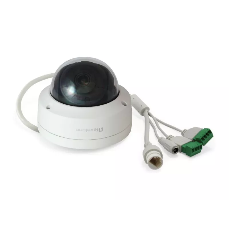 LevelOne GEMINI Fixed Dome IP Network Camera, 6-Megapixel, H.265,802.3af PoE, Indoor/Outdoor