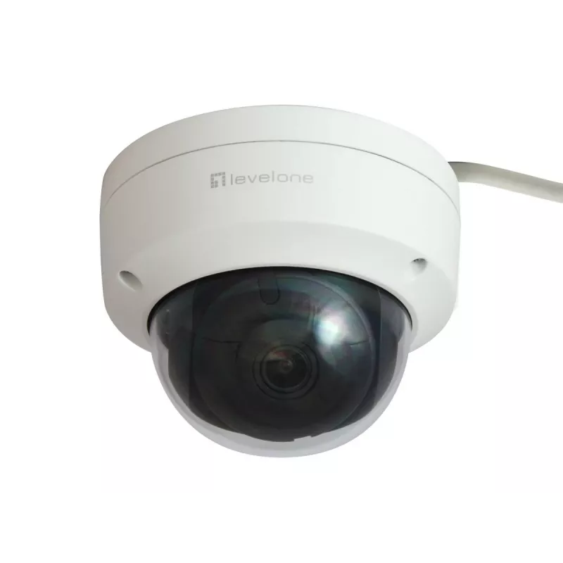 LevelOne GEMINI Fixed Dome IP Network Camera, 6-Megapixel, H.265,802.3af PoE, Indoor/Outdoor