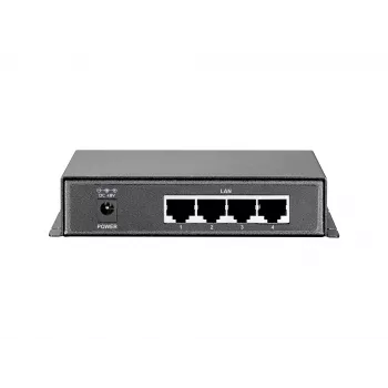 LevelOne 5-Port Gigabit PoE Switch, 61.6W, 802.3af PoE, 4 PoE Outputs, power adapter included