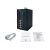 LevelOne 20-Port L2 Plus Managed Industrial Switch, 8 x 1GbE RJ45, 8 x 1GbE SFP, 4 x 1/2.5/10GbE SFP+, DIN-Rail, -40°C to 80°C