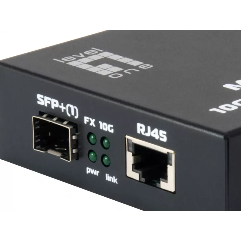 LevelOne GVT-0500 network media converter 10000 Mbit/s Black