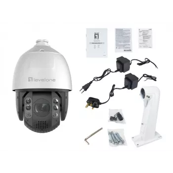 LevelOne FCS-4072 GEMINI PTZ IP Camera, 4-MP, 32x Zoom, H.265, IR 200M, Indoor/Outdoor
