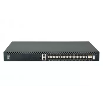 LevelOne 26-Port L3 Managed TOR Fiber Switch, 24x 1/10GbE SFP+, 2x 40/100GbE QSFP28, Hot-Swap Redundant Power Supply