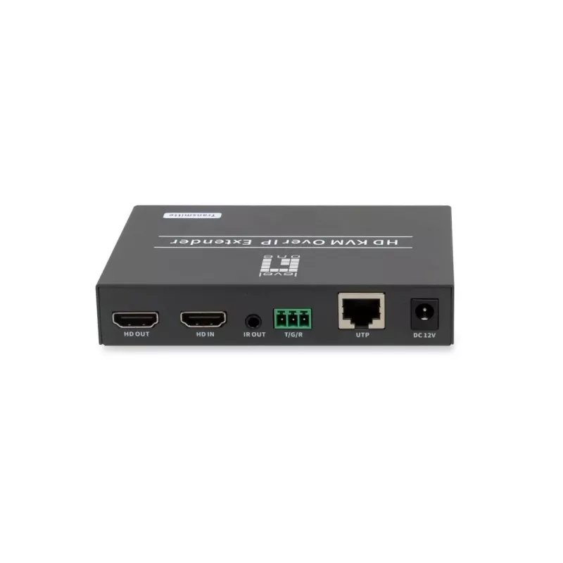 AV transmitter LEVELONE HVE-6701T — HDMI 1.3b, up to 1920×1080, Cat5e/Cat6/Cat7, Mini‑USB, 12V DC
