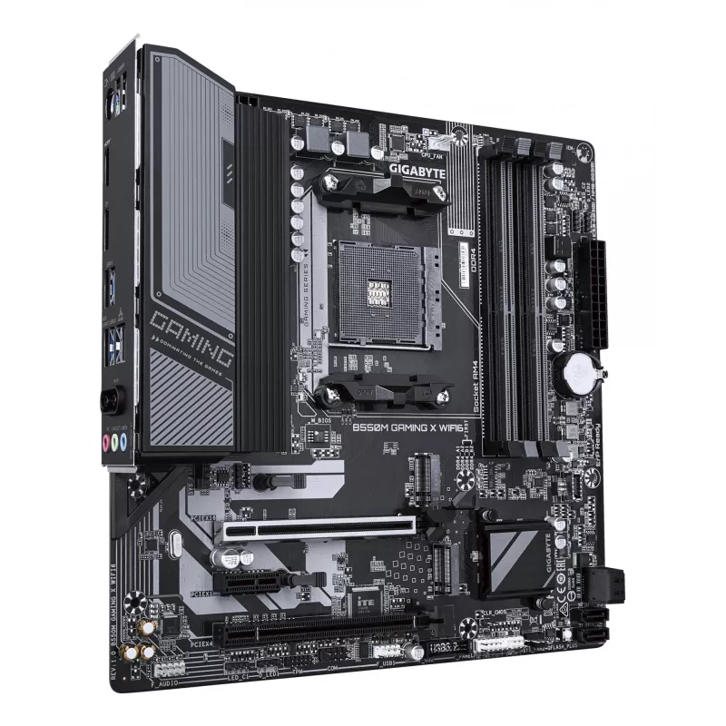 GIGABYTE B550M GAMING X WIFI6 Motherboard - AMD Ryzen 5000 CPUs, 5+3 Phases VRM, up to 3200MHz DDR4, 1xPCIe 4.0 + 1xPCIe 3.0 M.2, Wi-Fi 6, 1GbE LAN, USB 3.2 Gen 1