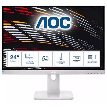 AOC P1 24P1/GR computer monitor 60.5 cm (23.8 inch) 1920 x 1080 pixels Full HD LED Grey