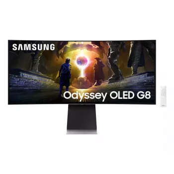 Samsung G85SD computer monitor 86.4 cm (34 inch) 3440 x 1440 pixels UltraWide Quad HD OLED Silver