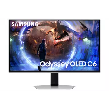 Samsung G60SD computer monitor 68.6 cm (27 inch) 2560 x 1440 pixels Quad HD OLED Silver