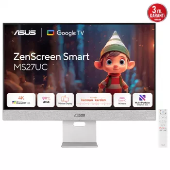 ASUS ZenScreen Smart Monitor MS27UC computer monitor 68.6 cm (27 inch) 3840 x 2160 pixels 4K Ultra HD LCD Grey