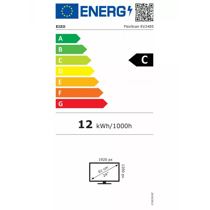 EIZO FlexScan EV2485-BK computer monitor 61.2 cm (24.1 inch) 1920 x 1200 pixels WUXGA LCD Black