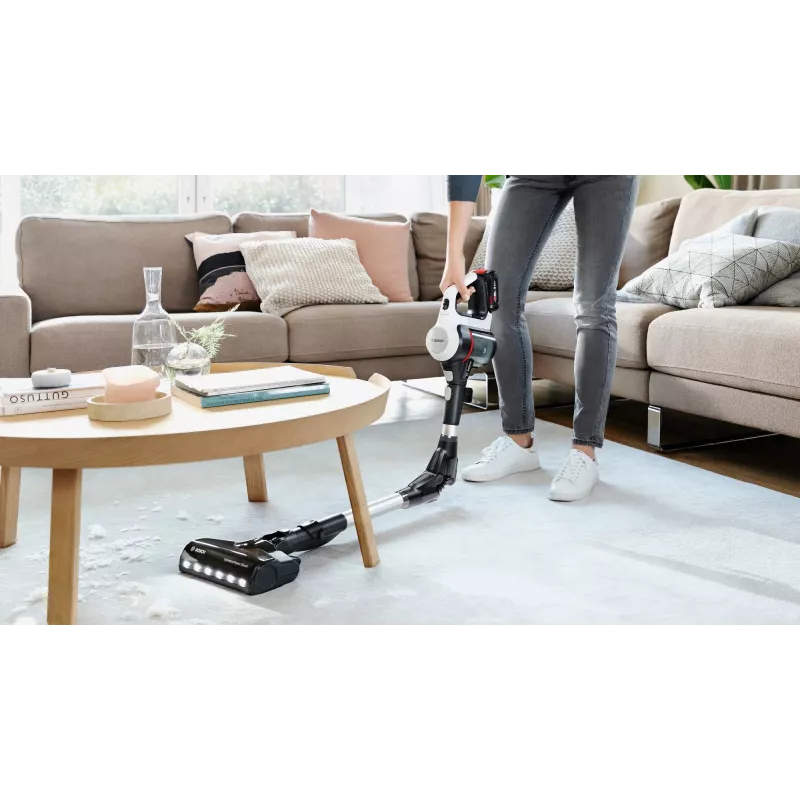 Bosch BSS711W stick vacuum/electric broom Battery Dry Bagless 0.3 L Black, Silver, White