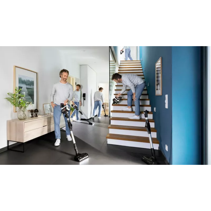 Bosch BSS711W stick vacuum/electric broom Battery Dry Bagless 0.3 L Black, Silver, White