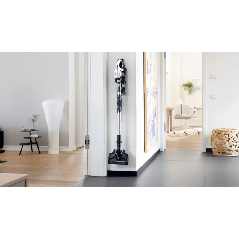 Bosch BSS711W stick vacuum/electric broom Battery Dry Bagless 0.3 L Black, Silver, White