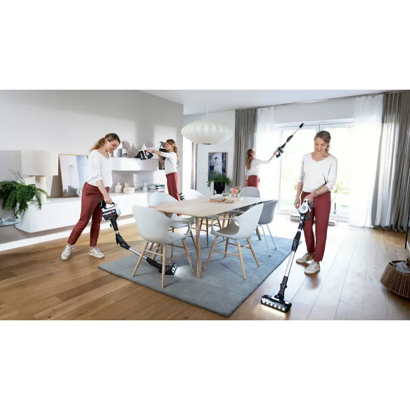 Bosch BSS711W stick vacuum/electric broom Battery Dry Bagless 0.3 L Black, Silver, White
