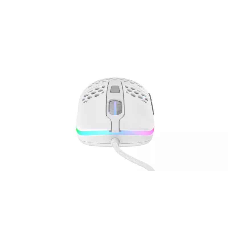 XTRFY M42 ambidextrous gaming mouse — optical sensor, 16,000 DPI, USB Type-A, white, RGB