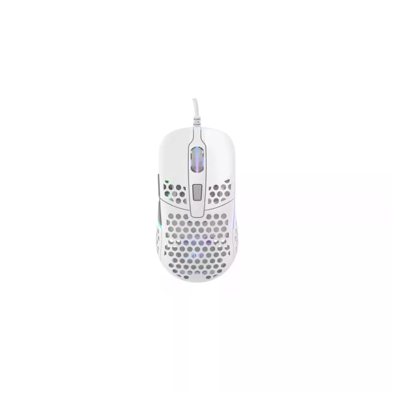 XTRFY M42 ambidextrous gaming mouse — optical sensor, 16,000 DPI, USB Type-A, white, RGB