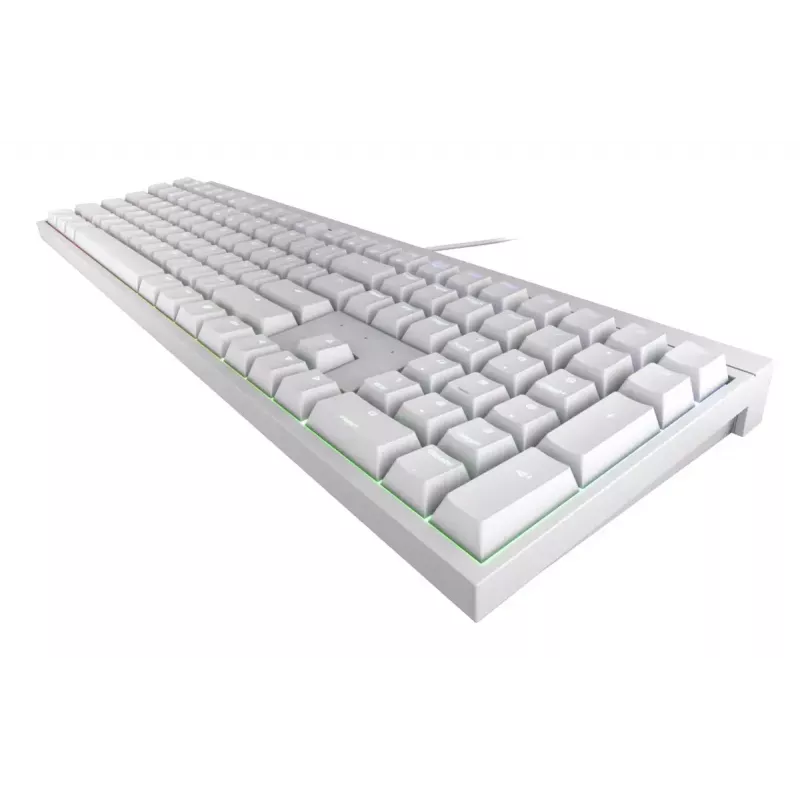 Wired mechanical gaming keyboard Cherry MX 2.0S — Full-size (100%), QWERTZ German layout, RGB backlight, USB, White