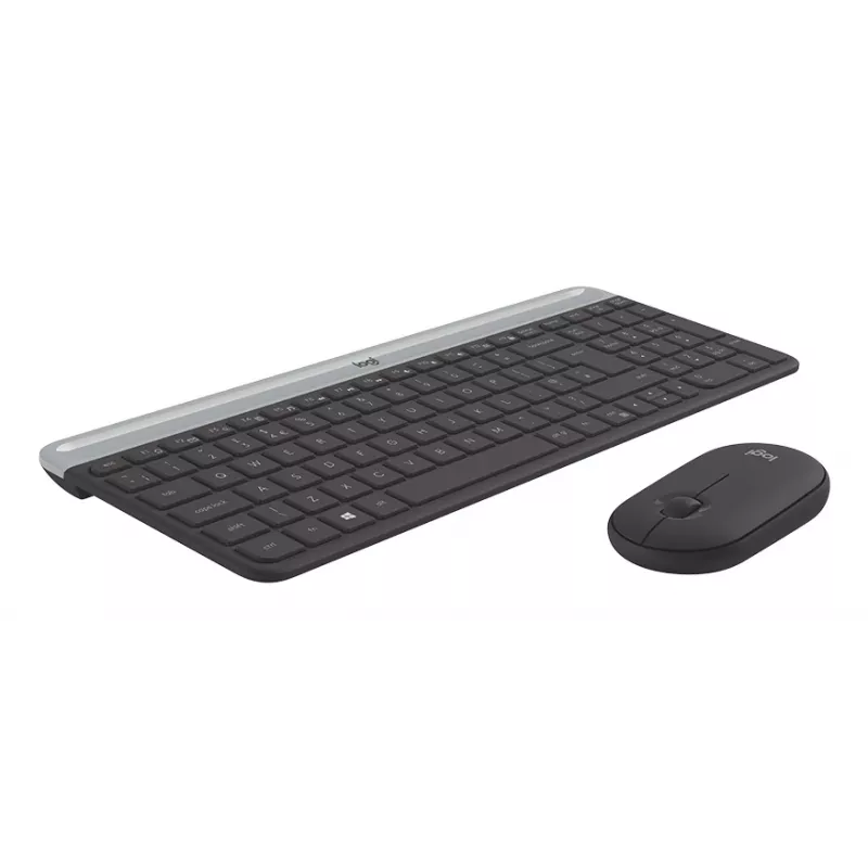 LOGITECH Slim Wireless Keyboard And Mouse Combo Mk470 - Graphite - Azerty French